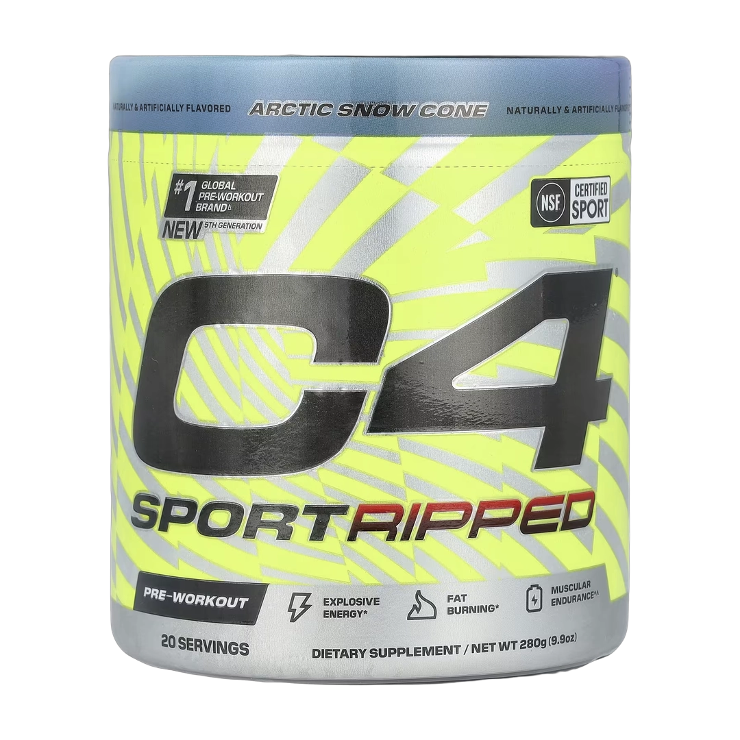 C4 / Cellucor, C4® Sport Ripped, Pre-Workout, Artic Snow Cone, 9.9 oz (280 g)