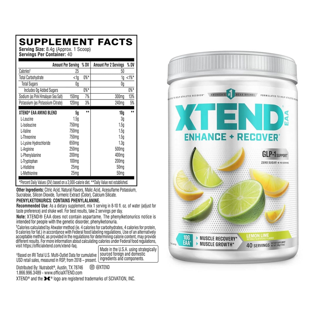 XTEND, EAA, Lemon Lime, 11.9 oz (336 g)