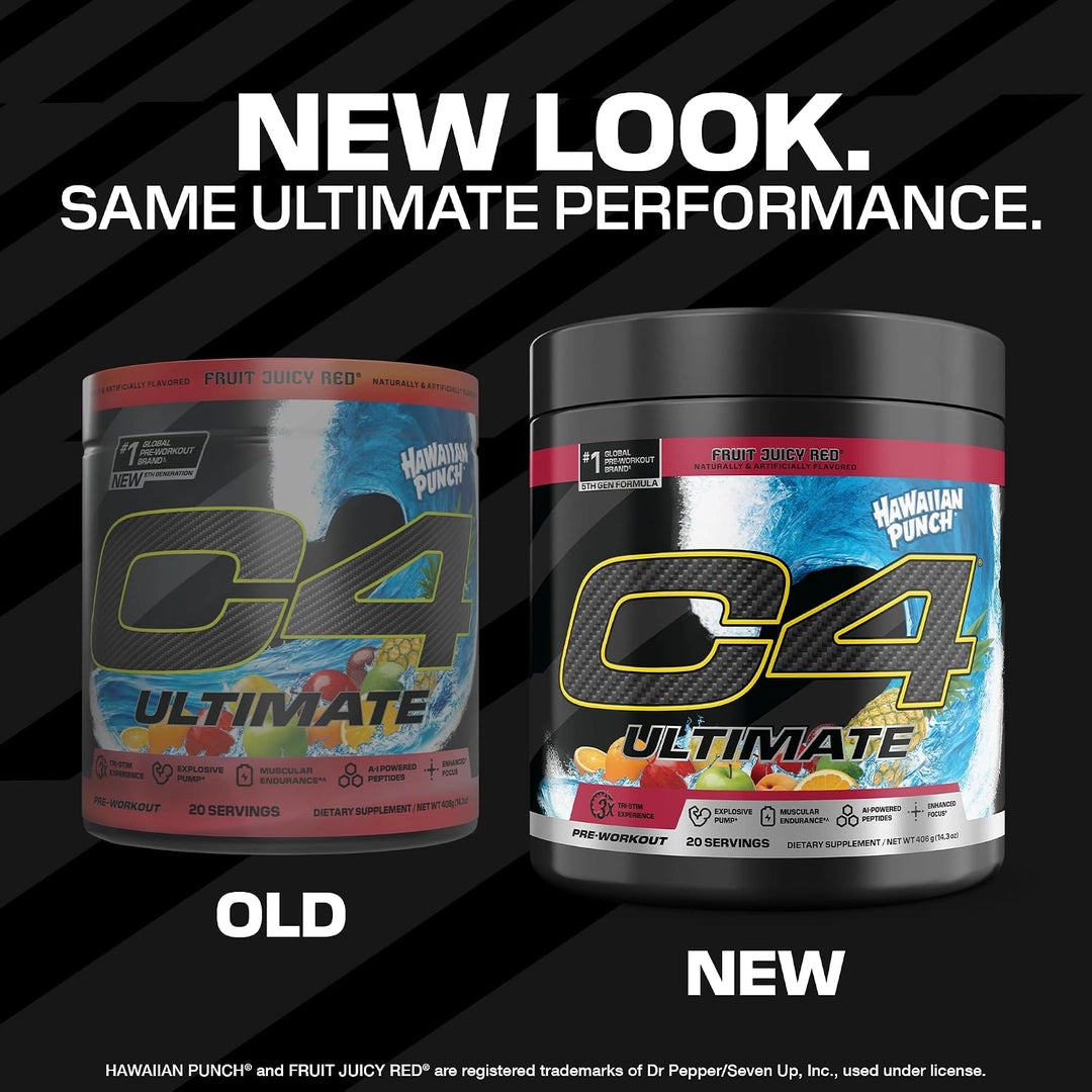 C4 / Cellucor, C4® Ultimate, Pre-Workout, Hawaiian Punch® Fruit Juicy Red®, 14.3 oz (406 g)