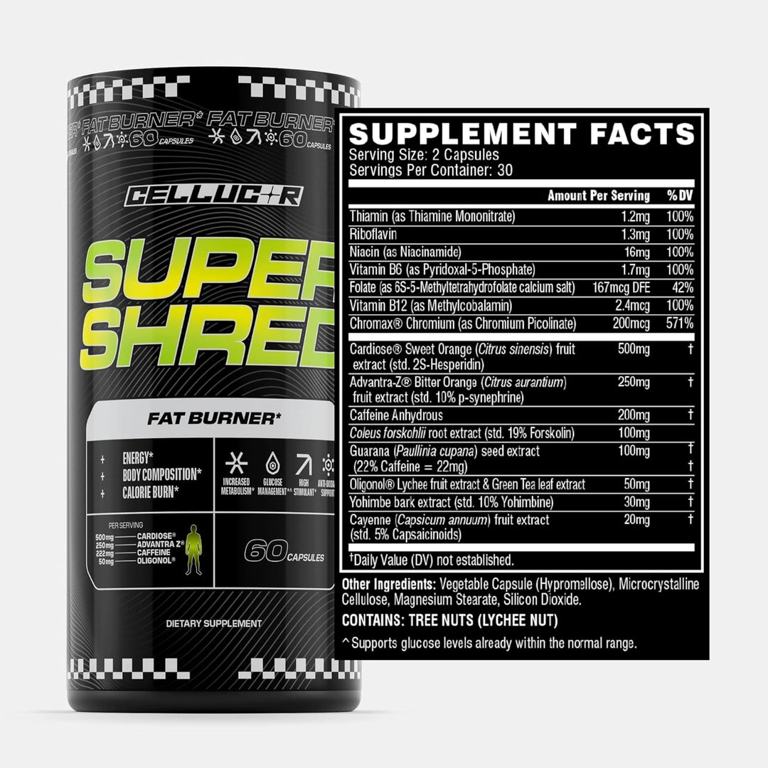 C4 / Cellucor, Super Shred, Fat Burner, 60 Capsules