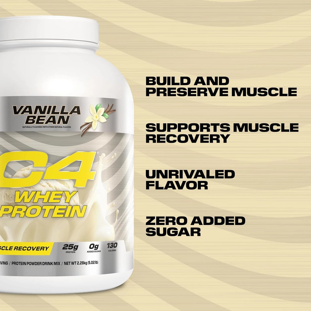 C4 / Cellucor, C4® Whey Protein, Vanilla Bean, 5.02 lb (2.28 kg)