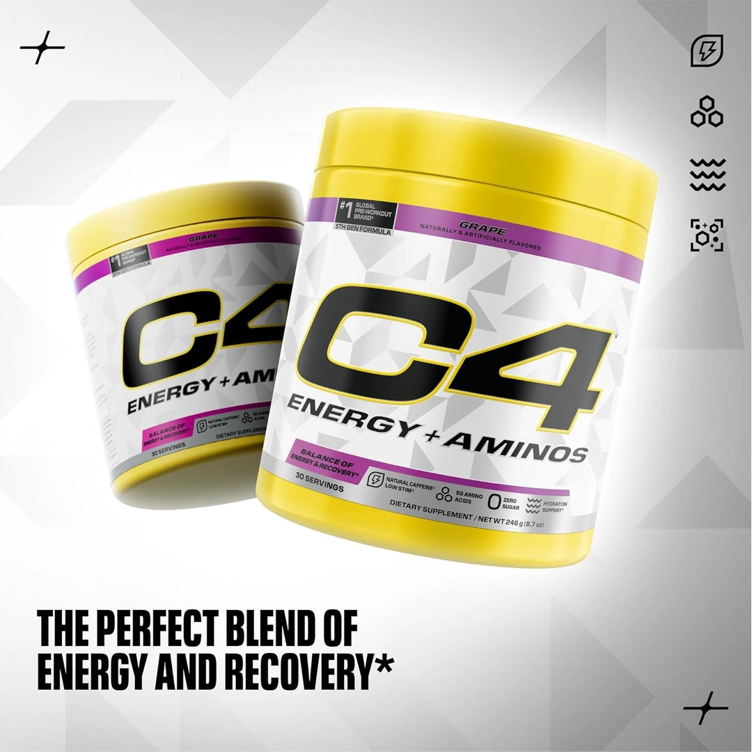 C4 / Cellucor, C4® Energy + Aminos, Grape, 8.7 oz (246 g)