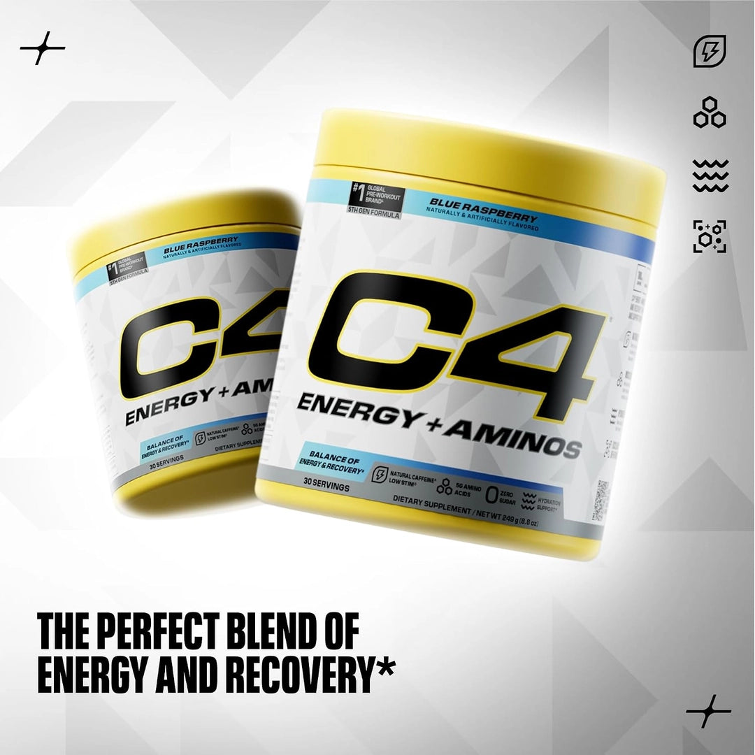 C4 / Cellucor, C4® Energy + Aminos, Blue Raspberry, 8.8 oz (249 g)