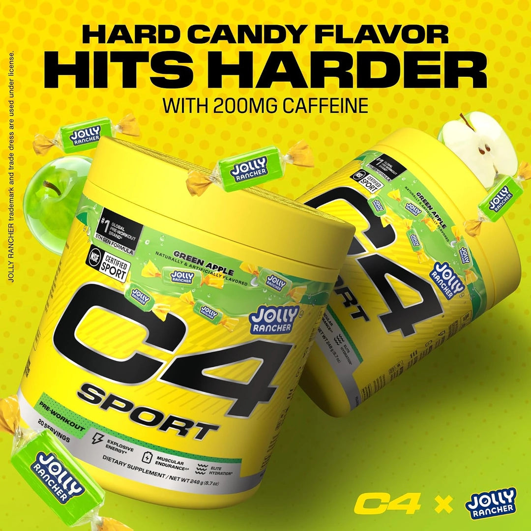 C4 / Cellucor, C4® Sport, Pre-Workout, Jolly Rancher Green Apple, 8.7 oz (248 g)