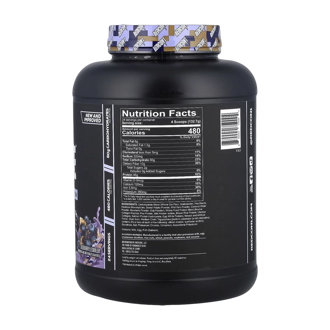 Redcon1, MRE, Whole Food Protein, Blueberry Cobbler, 7.16 lb (3,250 g)
