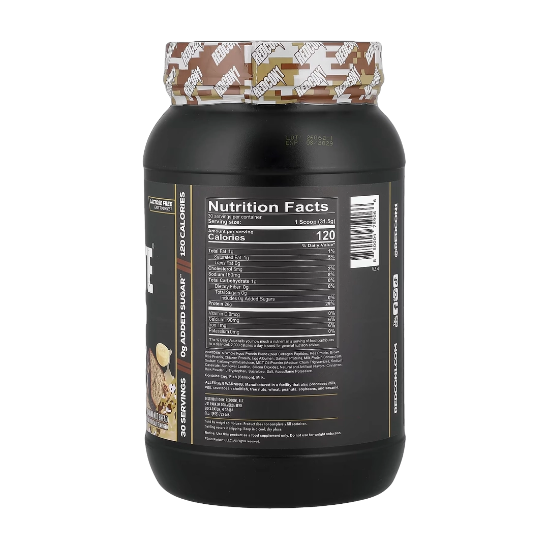 Redcon1, MRE Lite, Whole Food Protein, Banana Nut Bread, 2.08 lb (945 g)
