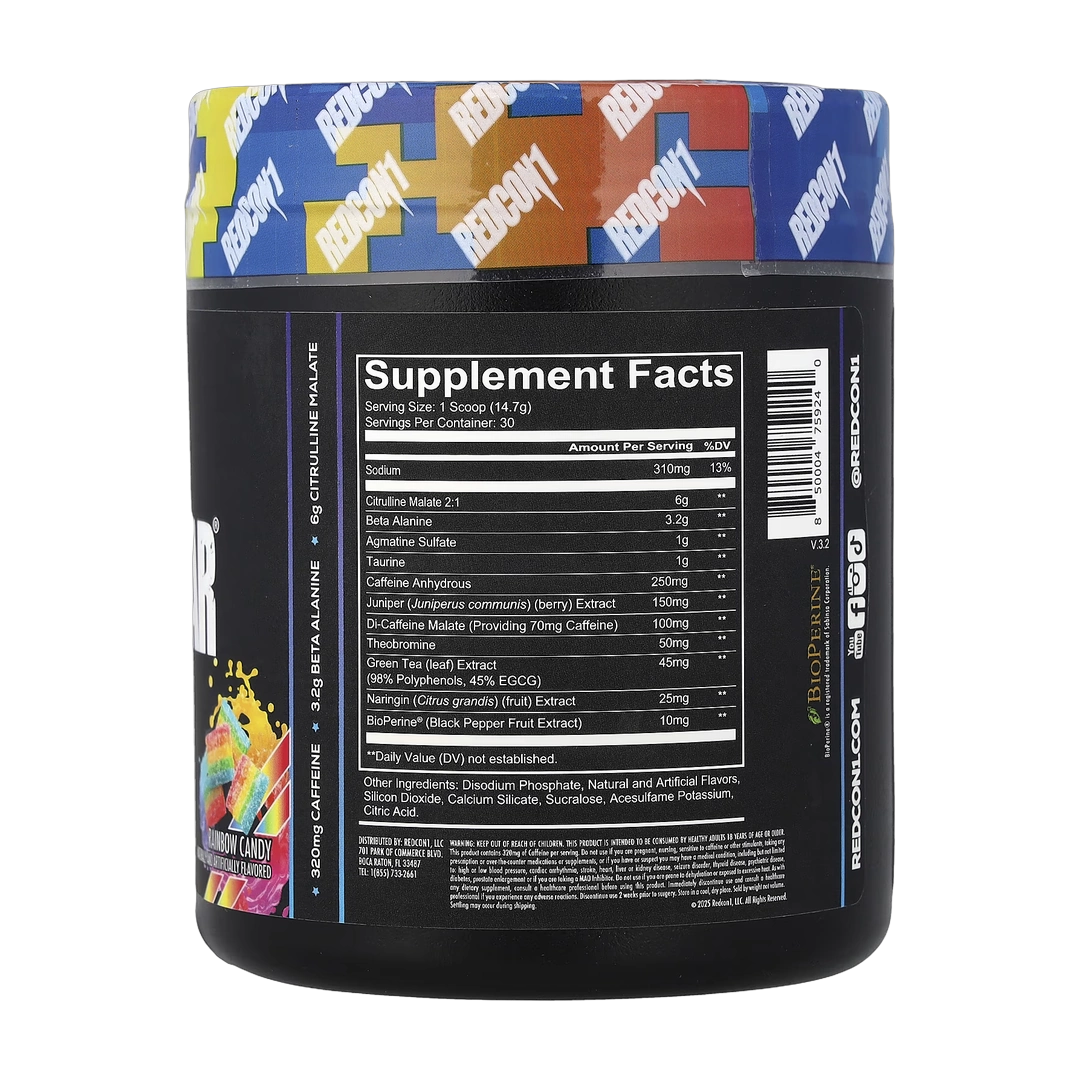 Redcon1, Total War®, Pre-Workout, Rainbow Candy, 15.56 oz (441 g)