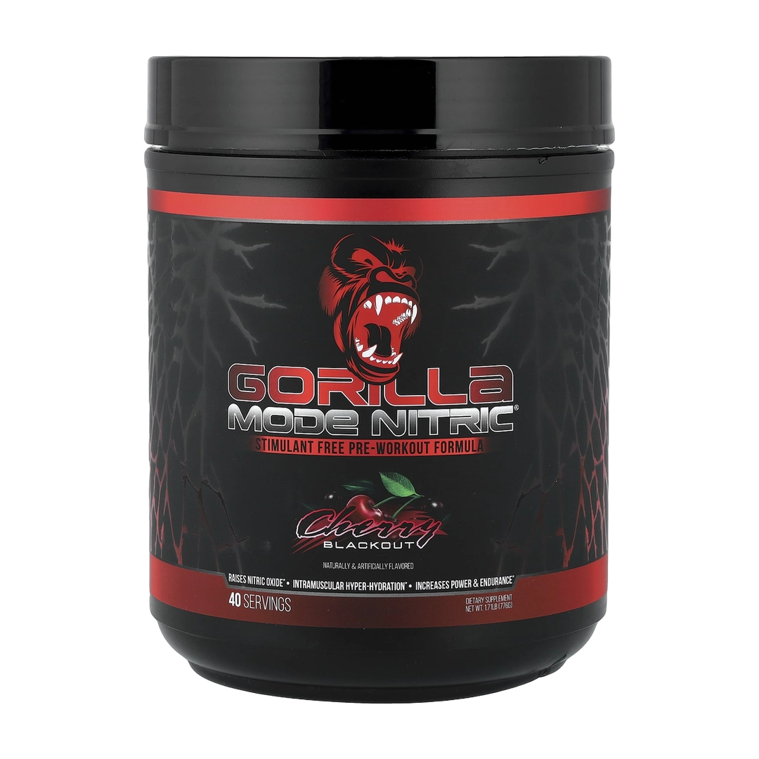 Gorilla Mind, Mode Nitric®, Stimulant Free Pre-Workout Formula, Cherry Blackout, 1.71 lb (776 g)