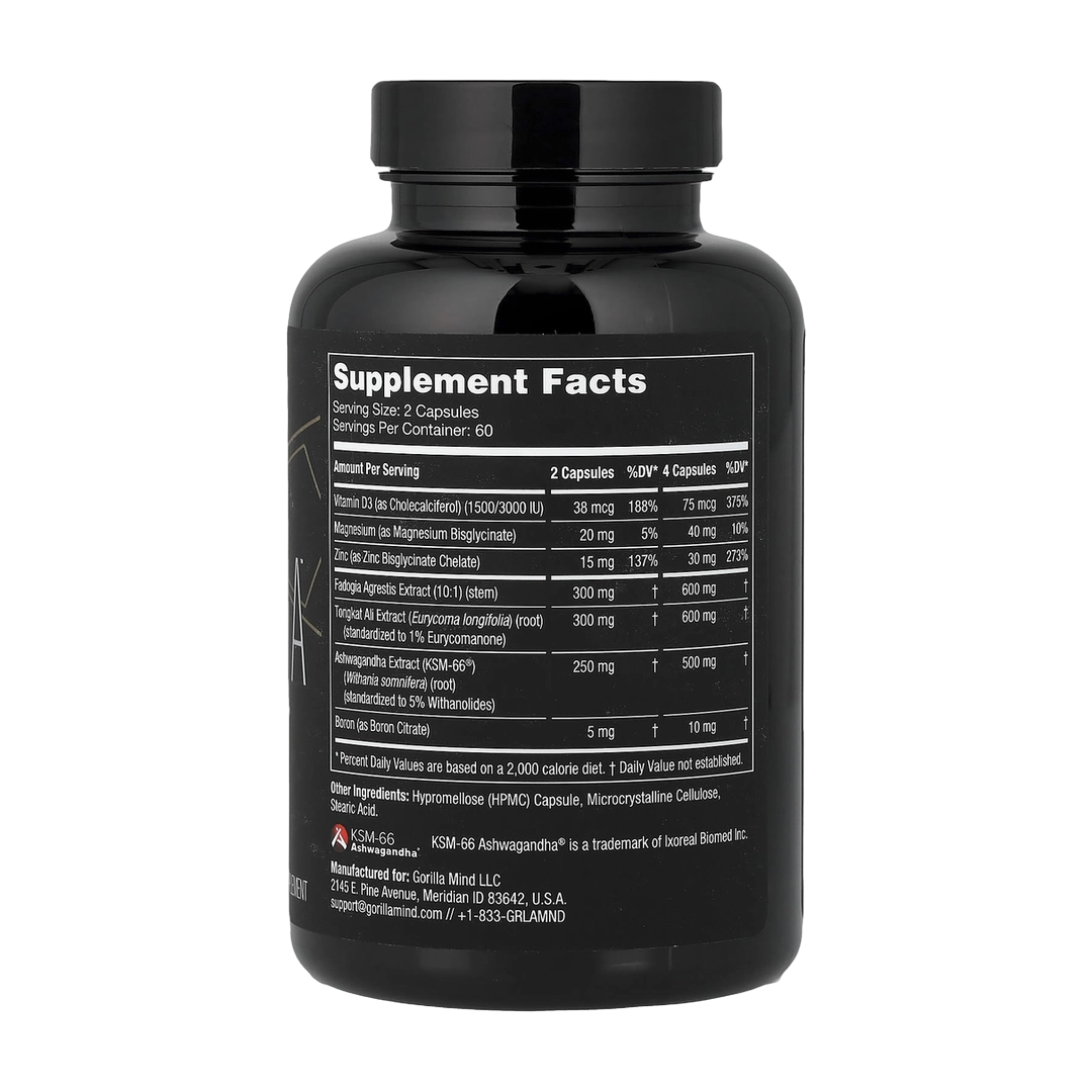 Gorilla Mind, Sigma™, Testosterone Booster, 120 Capsules