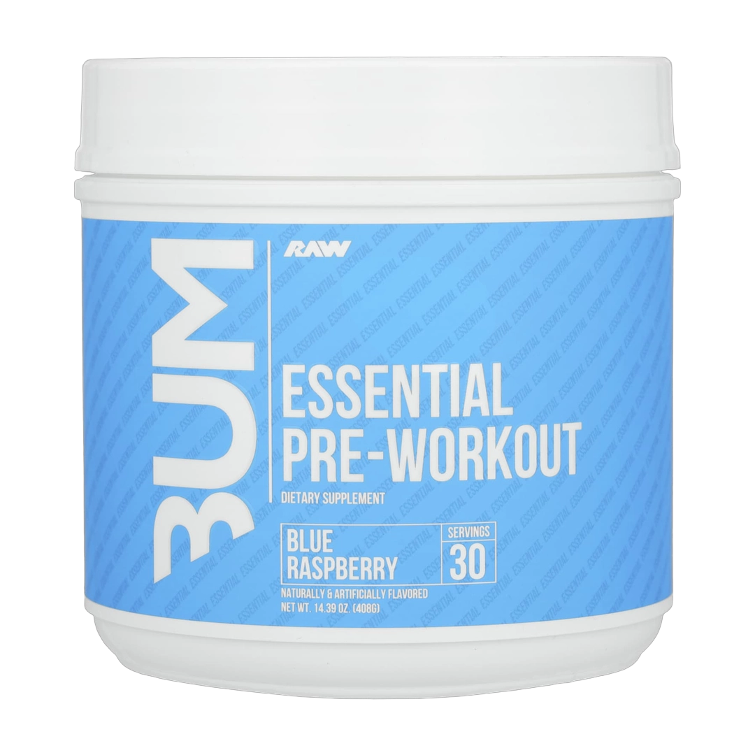 Raw Nutrition, Bum Essentials, Essential Pre-Workout, Blue Raspberry, 14.81 oz (420 g)