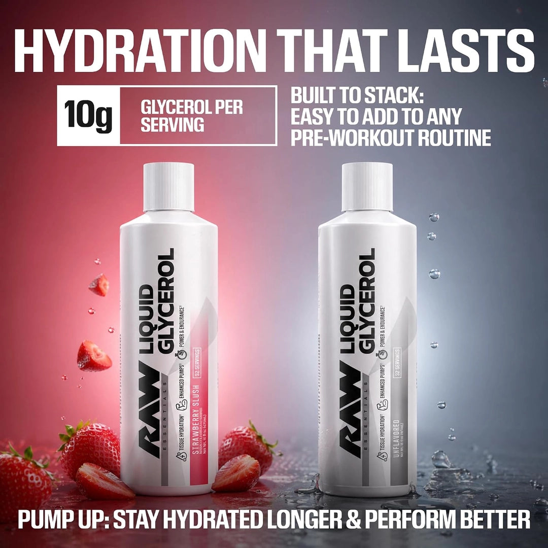 Raw Nutrition, Liquid Glycerol, Strawberry Slush, 16 fl oz (473 ml)