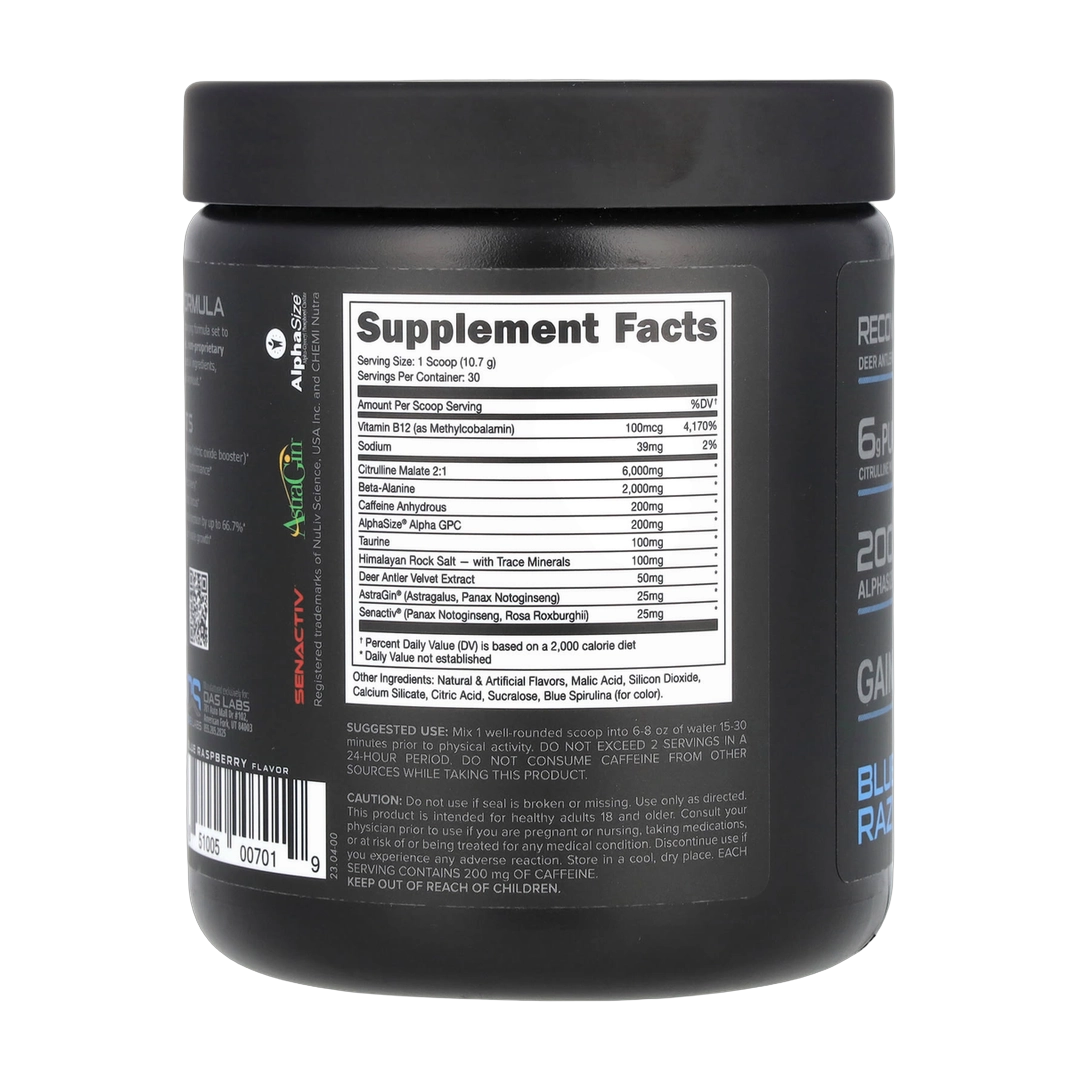 Bucked Up, Pre-Workout, Blue Raz, 11.3 oz (321 g)