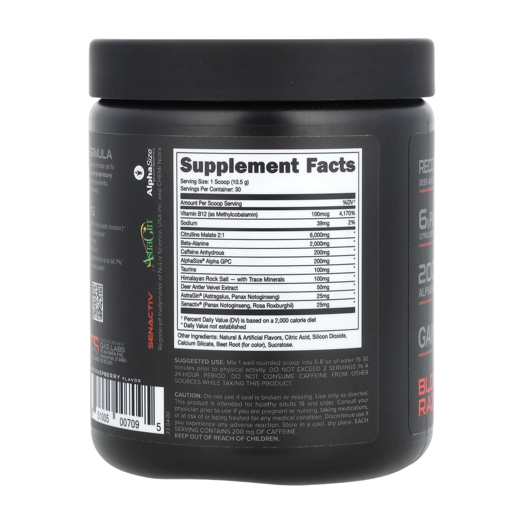 Bucked Up, Pre-Workout, Red Raspberry, 11.1 oz (315 g)