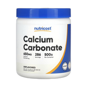 Nutricost, Calcium Carbonate, Unflavored, 1.1 lb, 500 g front packaging view