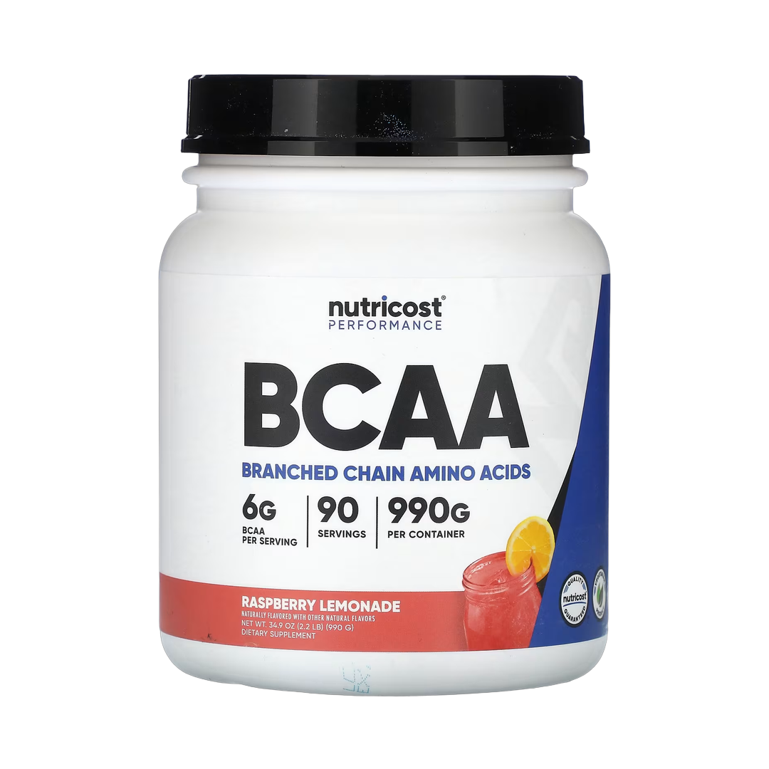 Nutricost, Performance, BCAA, Raspberry Lemonade, 2.2 lb, 990 g front packaging view
