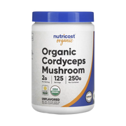 Nutricost, Organic Cordyceps Mushroom, Unflavored, 8.8 oz, 250 g front packaging view