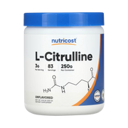 Nutricost, L-Citrulline, Unflavored, 8.8 oz, 250 g front packaging view