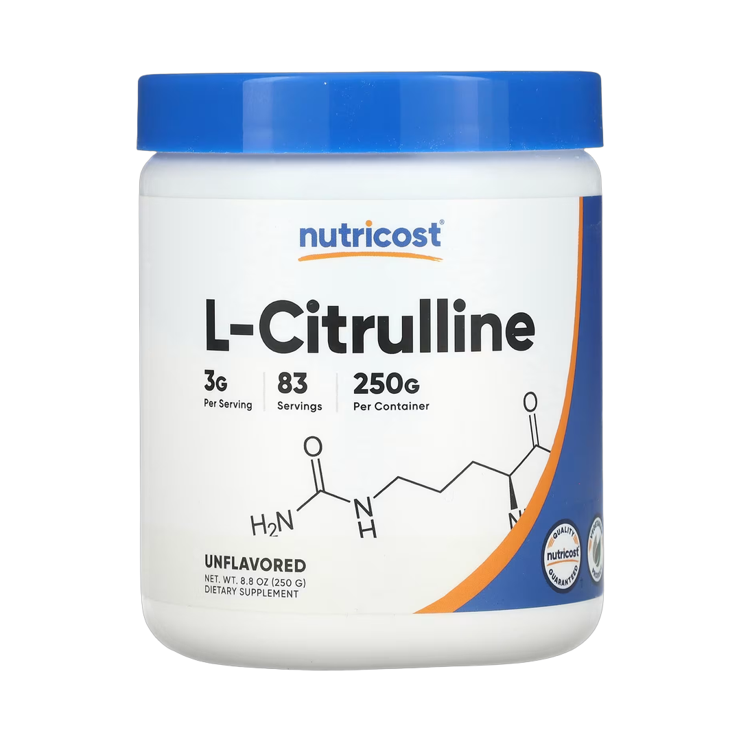 Nutricost, L-Citrulline, Unflavored, 8.8 oz, 250 g front packaging view