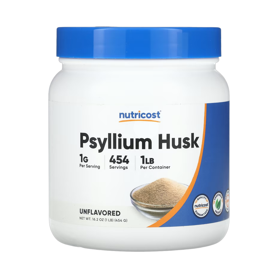 Nutricost, Psyllium Husk, Unflavored, 16.2 oz, 454 g front packaging view