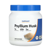 Nutricost, Psyllium Husk, Unflavored, 16.2 oz, 454 g front packaging view