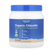 Nutricost, Organic Chlorella Powder, Unflavored , 16.2 oz, 454 g front packaging view