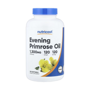 Nutricost, Evening Primrose Oil, 1,300 mg, 120 Softgels front packaging view