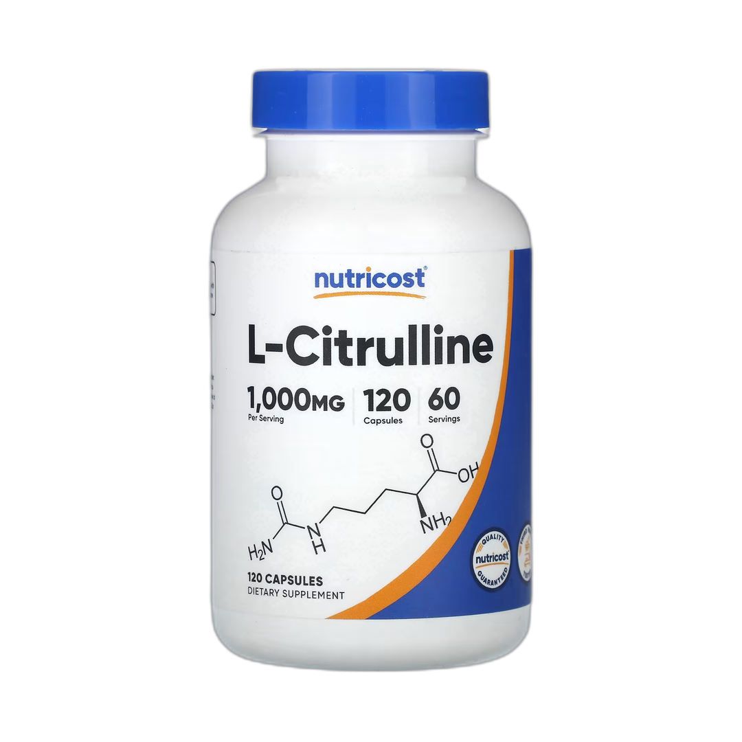 Nutricost, L-Citrulline, 120 Capsules front packaging view
