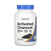 Nutricost, Activated Charcoal, 120 Capsules front packaging view