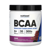 Nutricost, Performance, BCAA, Grape, 10.6 oz, 300 g front packaging view