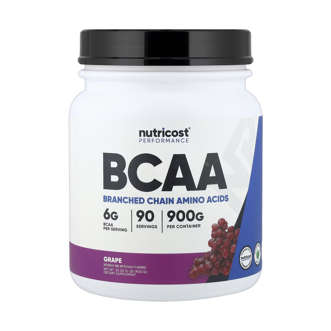 Nutricost, Performance, BCAA, Grape, 2 lb, 900 g front packaging view