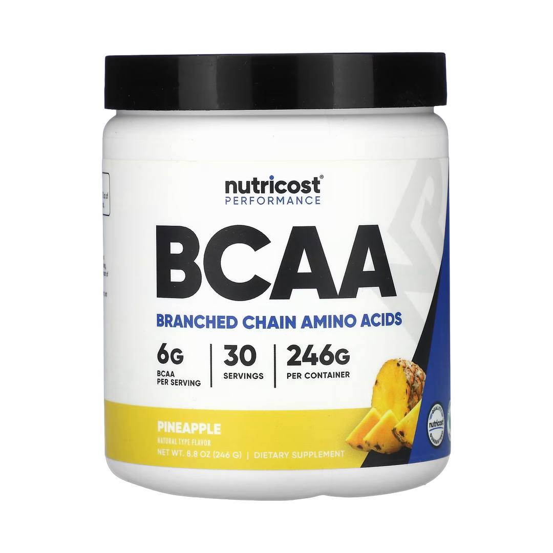 Nutricost, Performance, BCAA, Pineapple, 8.8 oz, 246 g front packaging view