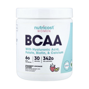 Nutricost, Women, BCAA, Strawberry Lemonade, 12.2 oz, 342 g front packaging view