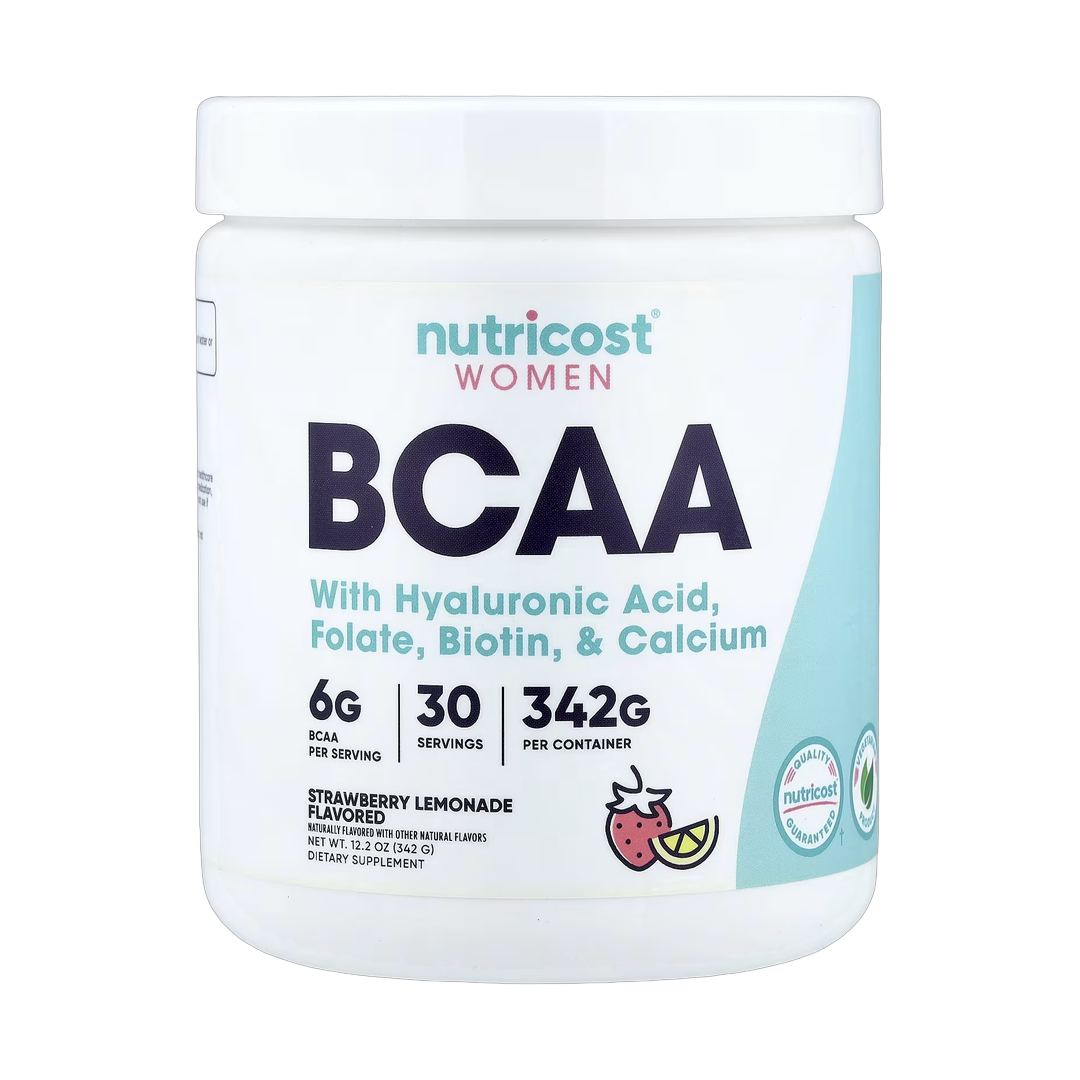 Nutricost, Women, BCAA, Strawberry Lemonade, 12.2 oz, 342 g front packaging view