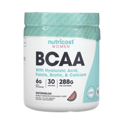 Nutricost, Women, BCAA With Hyaluronic Acid, Folate, Biotin, & Calcium, Watermelon, 10.2 oz, 288 g front packaging view