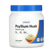 Nutricost, Psyllium Husk, Whole Husk, Unflavored, 8 oz, 227 g front packaging view