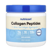 Nutricost, Grass-Fed Collagen Peptides, Unflavored, 4 oz, 113 g front packaging view