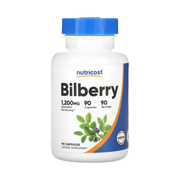 Nutricost, Bilberry, 1,200 mg, 90 Capsules front packaging view