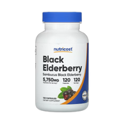 Nutricost, Black Elderberry, 5,750 mg, 120 Capsules front packaging view