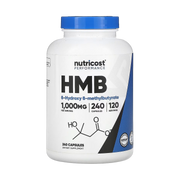 Nutricost, HMB, B-Hydroxy-B-methylbutyrate, 240 Capsules front packaging view