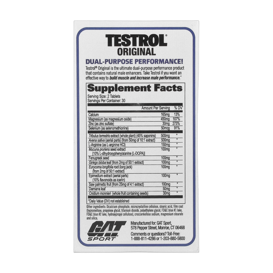 GAT, Testrol® Original, Testosterone Booster, 60 Tablets