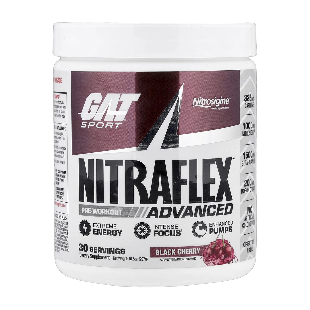 GAT, Sport, NITRAFLEX® Advanced, Pre-Workout, Black Cherry, 10.5 oz (297 g)