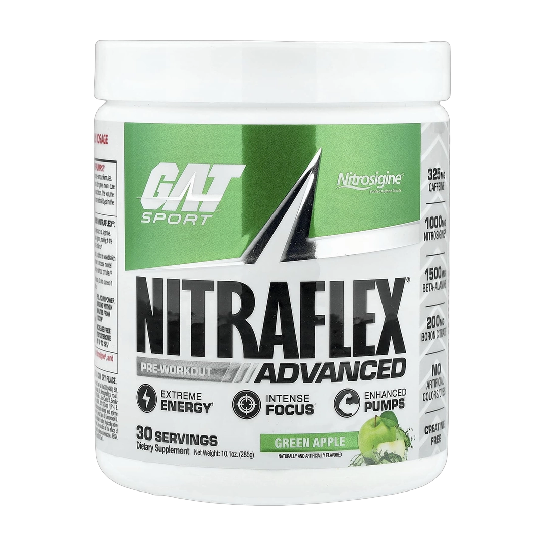 GAT, Sport, NITRAFLEX® Advanced, Pre-Workout, Green Apple, 10.1 oz (285 g)