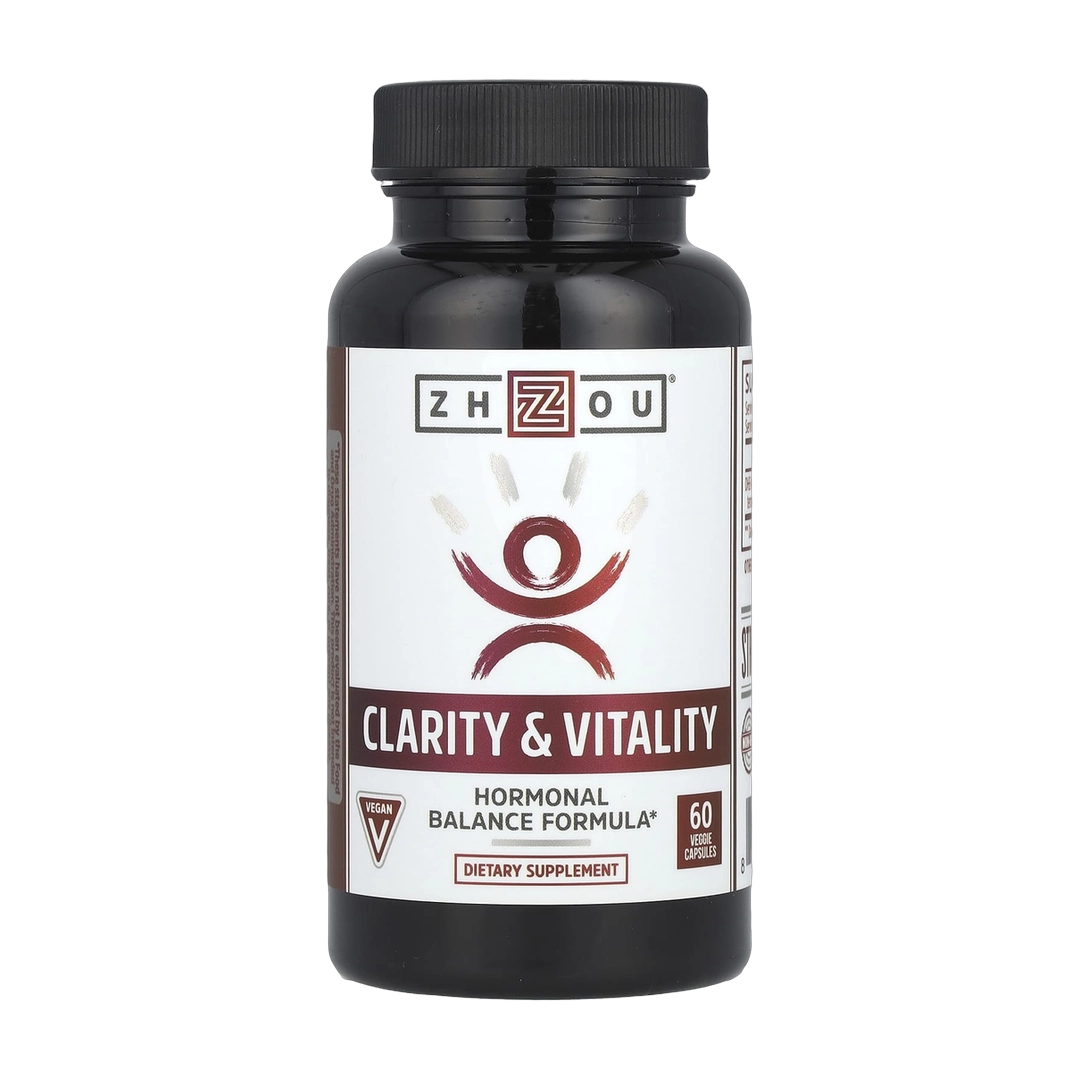 Zhou Nutrition, Clarity & Vitality, 50 mg, 60 Veggie Capsules front packaging view