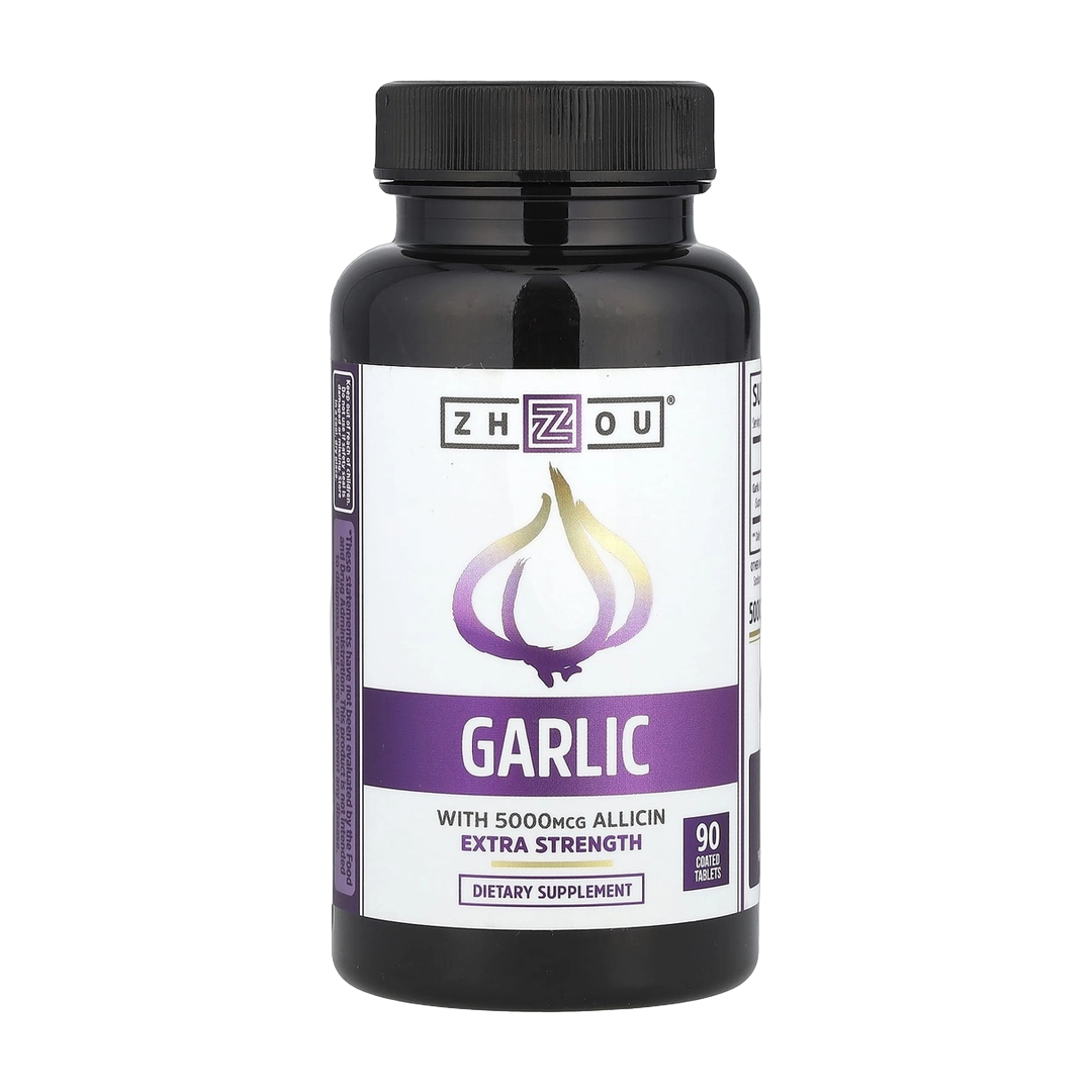 Zhou Nutrition, Garlic, 415 mg, 90 Coated Tablets front packaging view