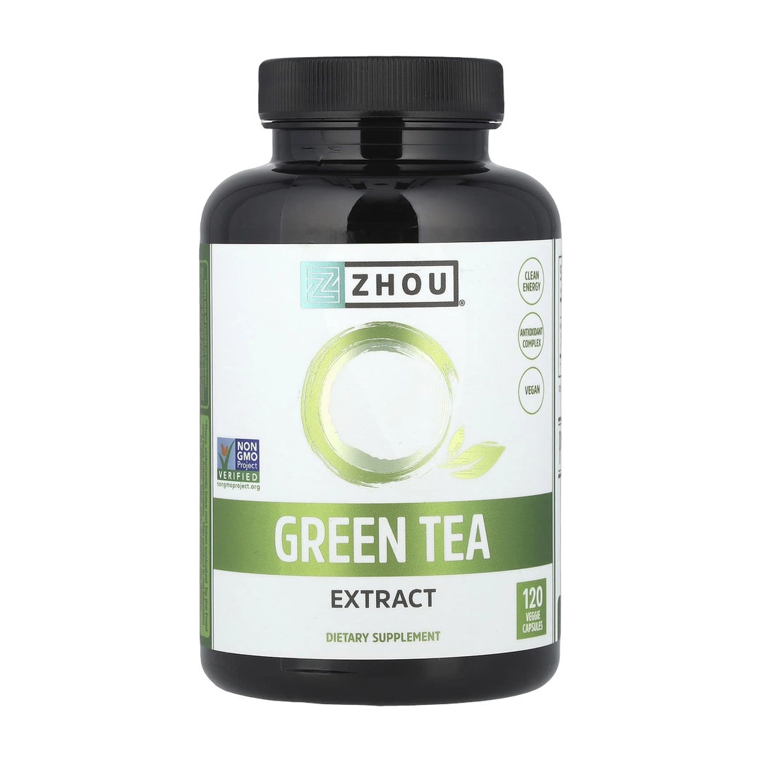 Zhou Nutrition, Green Tea Extract, 500 mg, 120 Veggie Capsules front packaging view