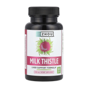 Zhou Nutrition, Milk Thistle, 60 Veggie Capsules (450 mg per Capsule) front packaging view