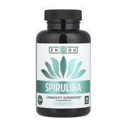 Zhou Nutrition, Spirulina, 180 Tablets front packaging view