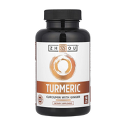 Zhou Nutrition, Turmeric, Curcumin with Ginger, 90 Veggie Capsules front packaging view
