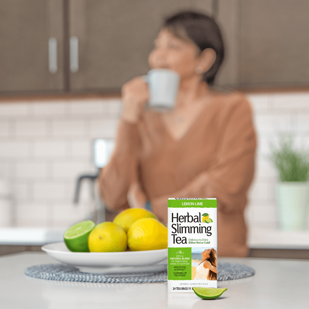 21st Century, Herbal Slimming Tea, Lemon-Lime, Caffeine Free, 24 Tea Bags, 1.7 oz (48 g) lifestyle image
