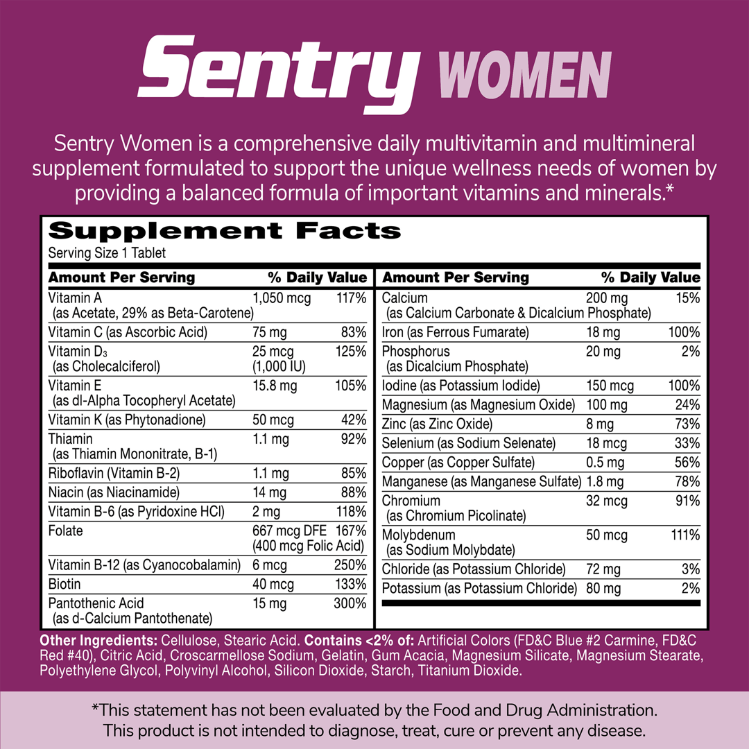 21st Century, Sentry Women, Multivitamin & Multimineral Supplement, 120 Tablets lifestyle image